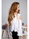 White girl\'s blouse with ruffles DZ8468 - Online store - Boutique